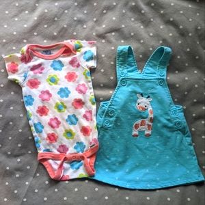 3/$15 Pekkle Pinafore Outfit